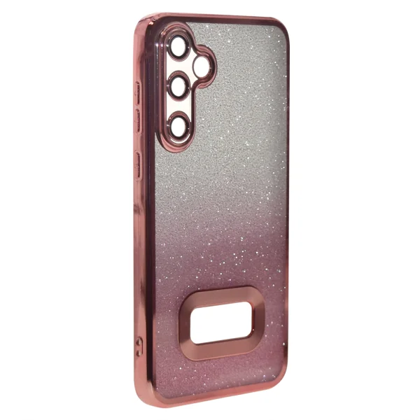 Силиконов калъф Shining Frame за Samsung A55 5G, Розов 2