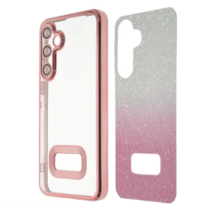 Силиконов калъф Shining Frame за Samsung A55 5G, Розов 3