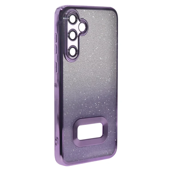 Силиконов калъф Shining Frame за Samsung A55 5G, Лилав 2