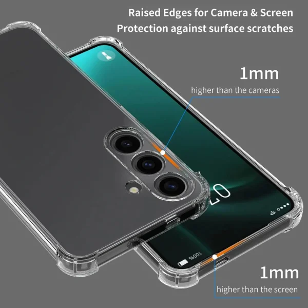 Anti Shock silicone case for Samsung Galaxy A55 5G, Transparent 2