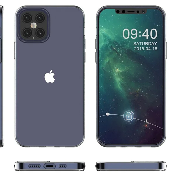 Silicone case for iPhone 12 Pro Max, 2 mm, Transparent 4