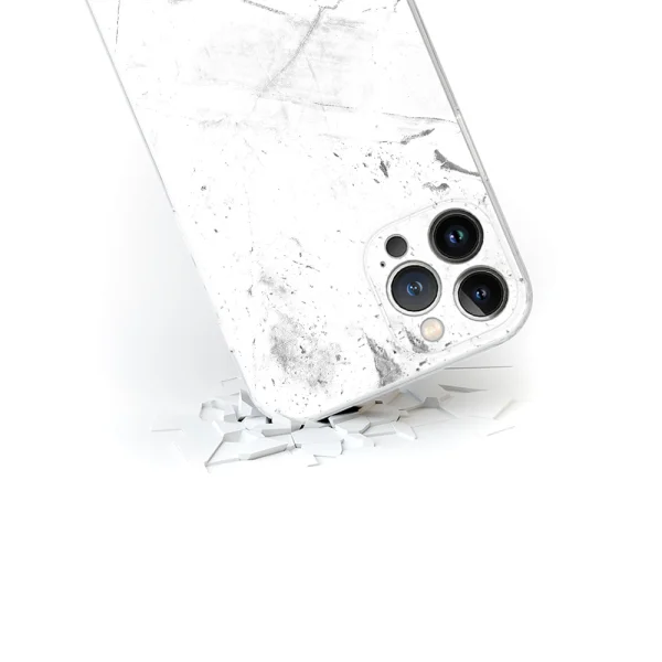 Калъф Abstract за iPhone 16 Pro, Бял мрамор 3