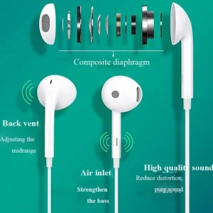 OPPO MH135 bulk earphones with microphone, White 4