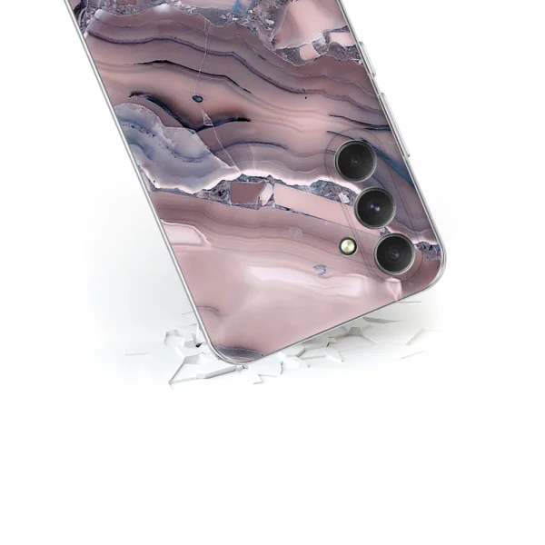 Abstract case for Samsung Galaxy A55 5G, Pink Marble 2
