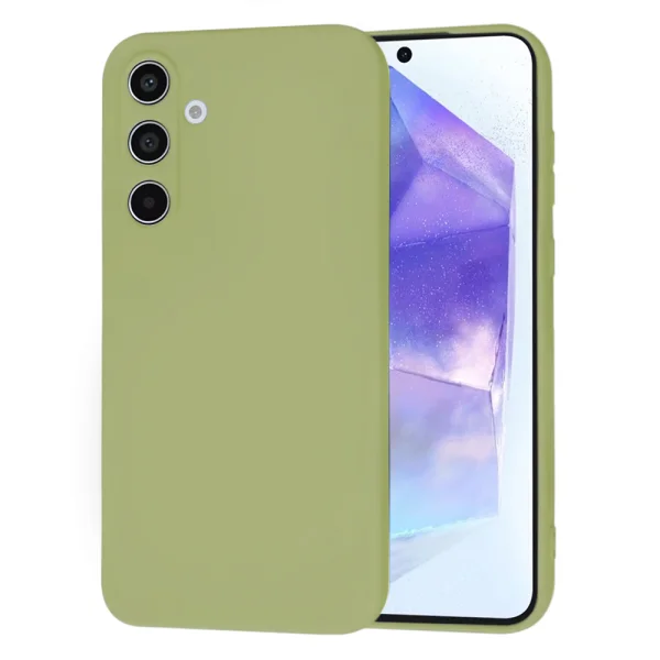 Silicone Case Techsuit SoftFlex for Samsung Galaxy A55 5G, Light Green 2