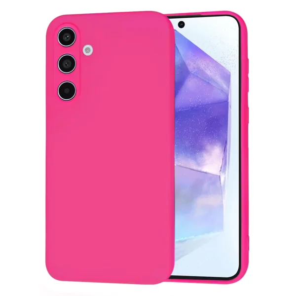 Techsuit SoftFlex Silicone Case for Samsung Galaxy A55 5G, Pink 2