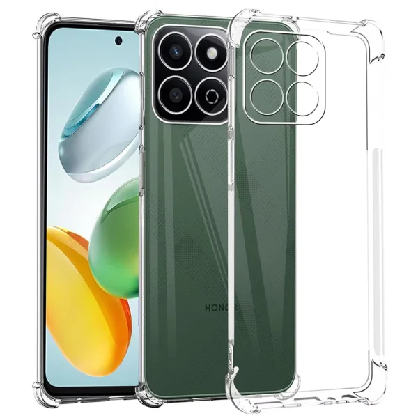 Силиконов калъф Techsuit Shockproof за Huawei Honor 200 Smart/X7c, Прозрачен 2