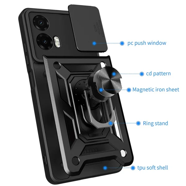 Shockproof case Techsuit CamShield for Motorola Moto G35, Black 2