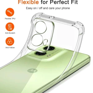 Силиконов калъф Techsuit Shockproof за Motorola Moto G35, Прозрачен 3