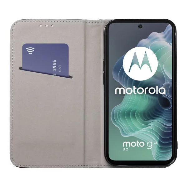 Калъф Тефтер Magnetic за Motorola G35 5G, Черен 3