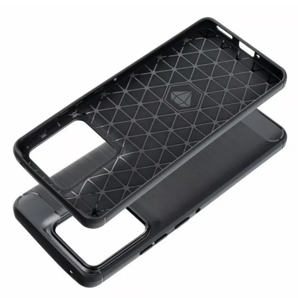 Carbon Silicone Case for Motorola Edge 50 Pro 5G, Black 2