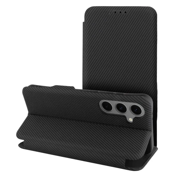 Folio Side Magnet Book Case for Samsung Galaxy S24 FE, Black 2