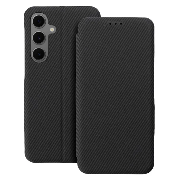 Folio Side Magnet Book Case for Samsung Galaxy S24 FE, Black 1