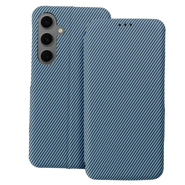 Калъф Тефтер Folio Side Magnet за Samsung Galaxy S24 FE, Син 1