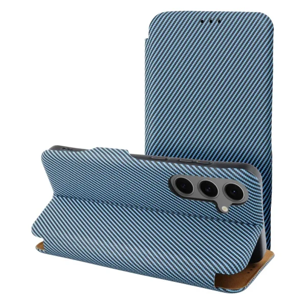 Калъф Тефтер Folio Side Magnet за Samsung Galaxy S25 Plus, Син 2