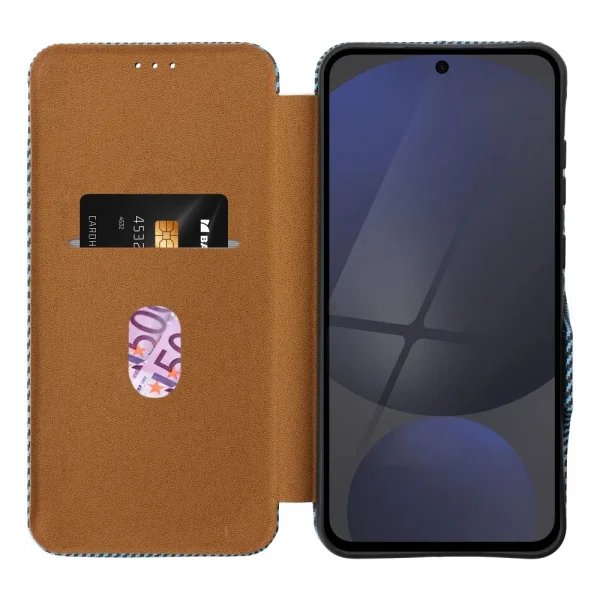 Калъф Тефтер Folio Side Magnet за Samsung Galaxy S25 Plus, Син 3
