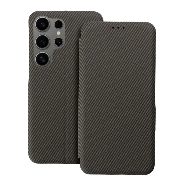 Folio Side Magnet Wallet Case for Samsung Galaxy S25 Ultra, Brown 1