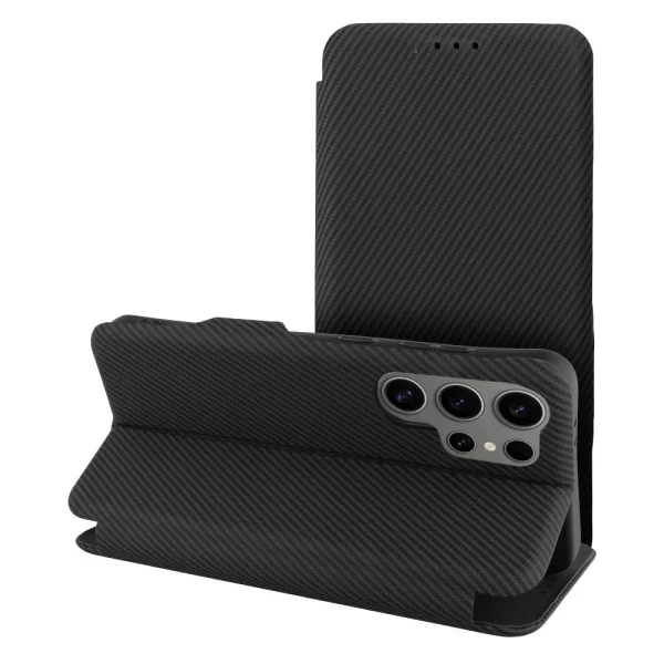 Folio Side Magnet Wallet Case for Samsung Galaxy S25 Ultra, Black 2