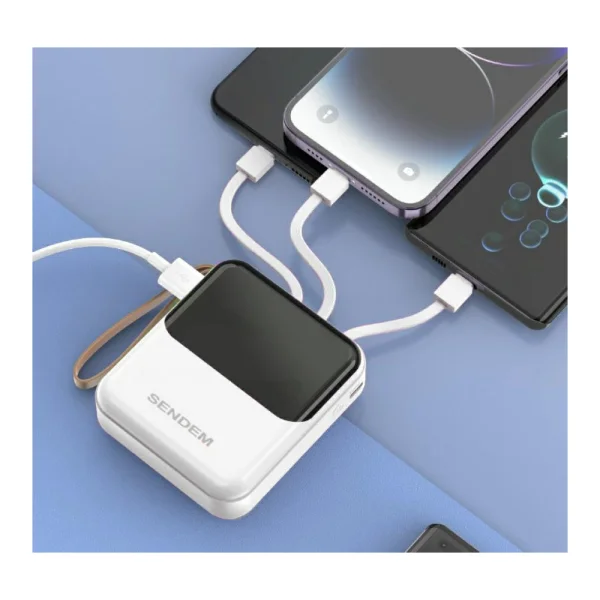 Универсална външна батерия Sendem P301 10 000mAh, Бял 2