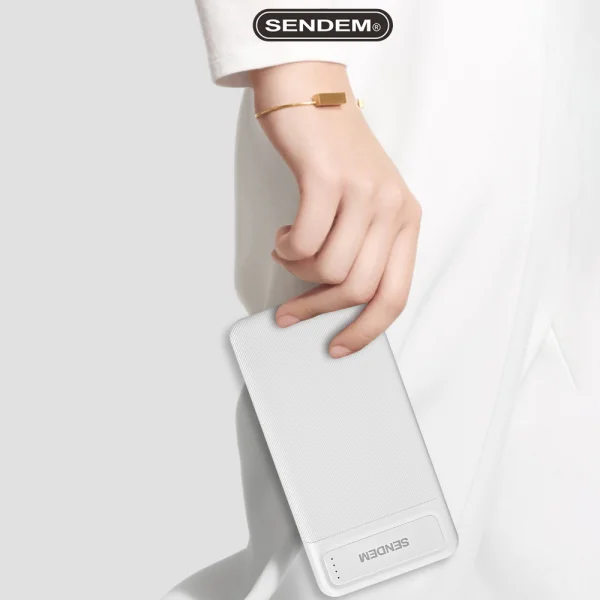 Универсална външна батерия Sendem PK91, 10 000mAh, Бял 3