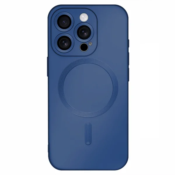 Silicone case MagSF Full Color for iPhone 15 Pro, Dark blue 3