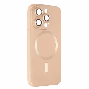 Силиконов калъф MagSF Full Color за iPhone 15 Pro, Златист
