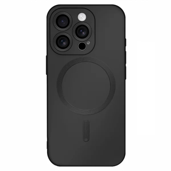 MagSF Full Color Silicone Case for iPhone 15 Pro Max, Black 3