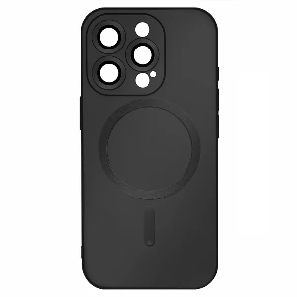 MagSF Full Color Silicone Case for iPhone 15 Pro Max, Black 4