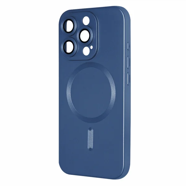 MagSF Full Color Silicone Case for iPhone 15 Pro Max, Dark Blue 2
