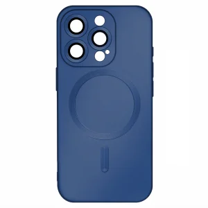 MagSF Full Color Silicone Case for iPhone 15 Pro Max, Dark Blue 4
