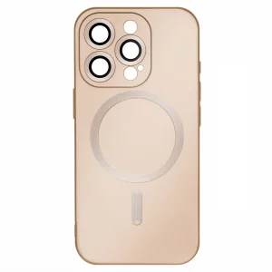 Силиконов калъф MagSF Full Color за iPhone 15 Pro Max, Златист 4