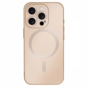 Силиконов калъф MagSF Full Color за iPhone 15 Pro Max, Златист 3