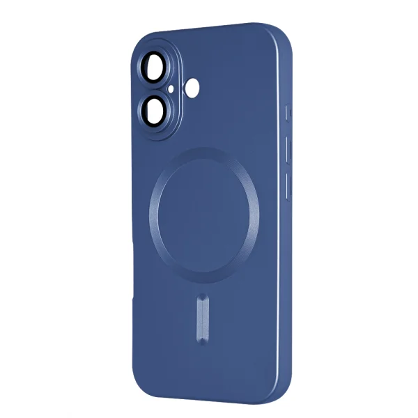 MagSF Full Color Silicone Case for iPhone 16, Dark Blue 2