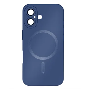 MagSF Full Color Silicone Case for iPhone 16, Dark Blue 4