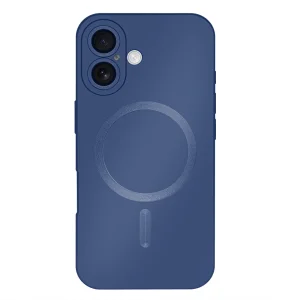 MagSF Full Color Silicone Case for iPhone 16, Dark Blue 3