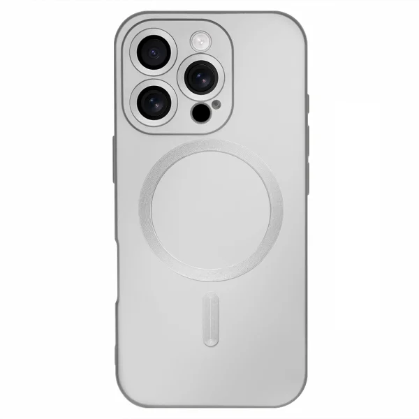 MagSF Full Color Silicone Case for iPhone 16 Pro, Silver 4