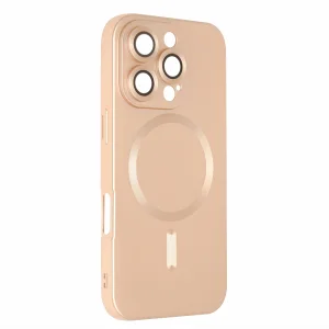 Силиконов калъф MagSF Full Color за iPhone 16 Pro, Златист