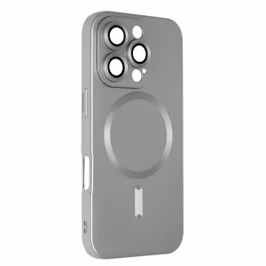Силиконов калъф MagSF Full Color за iPhone 16 Pro Max, Сив