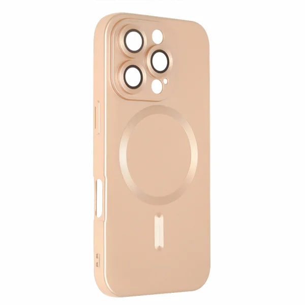 MagSF Full Color Silicone Case for iPhone 16 Pro Max, Gold 1