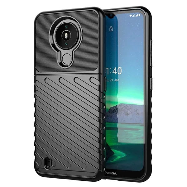 Twill Silicone Case for Nokia 1.4, Black 1