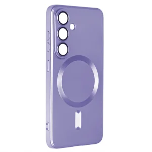 Силиконов калъф MagSF Full Color за Samsung Galaxy S25 Plus, Лилав