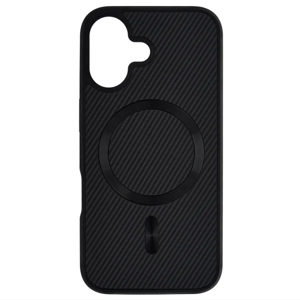 Shockproof case MagSF Carbon for iPhone 16, Black 4
