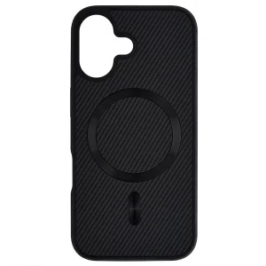 Shockproof case MagSF Carbon for iPhone 16, Black 4