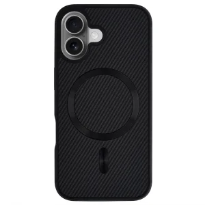Shockproof case MagSF Carbon for iPhone 16, Black 3