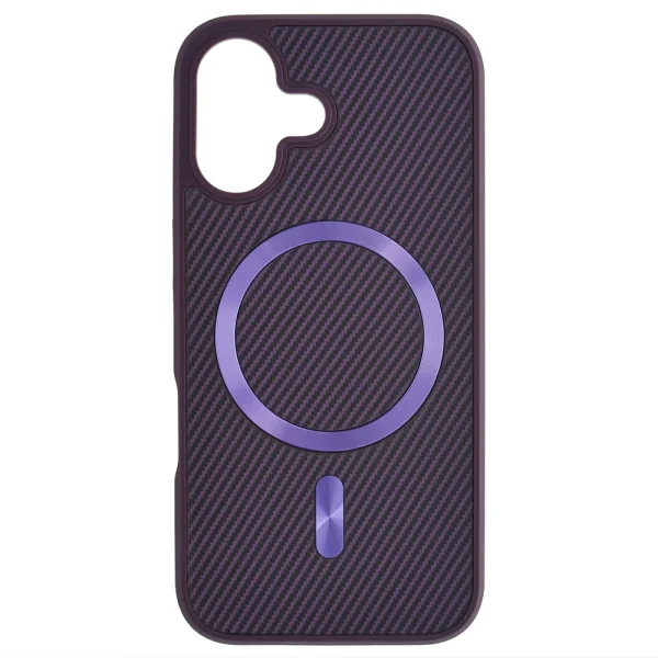 Shockproof case MagSF Carbon for iPhone 16, Purple 4