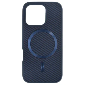 Shock-resistant case MagSF Carbon for iPhone 16 Pro, Dark blue 4