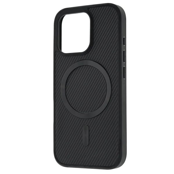 Удароустойчив калъф MagSF Carbon за iPhone 16 Pro Max, Черен 1