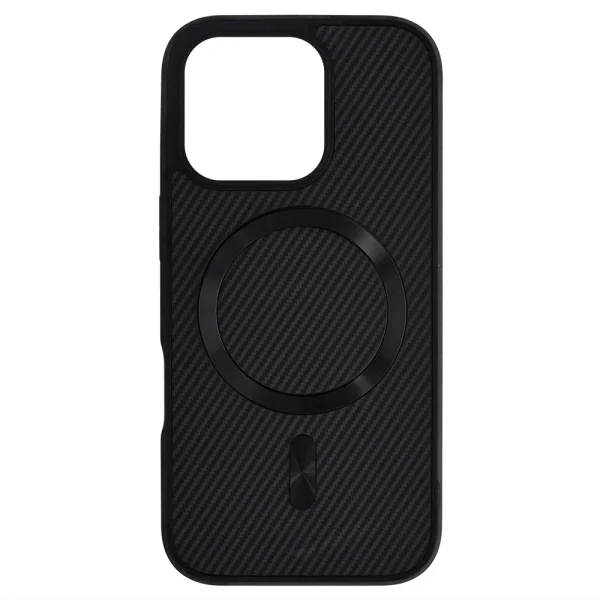 Удароустойчив калъф MagSF Carbon за iPhone 16 Pro Max, Черен 4