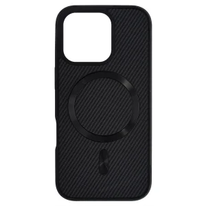 Удароустойчив калъф MagSF Carbon за iPhone 16 Pro Max, Черен 4