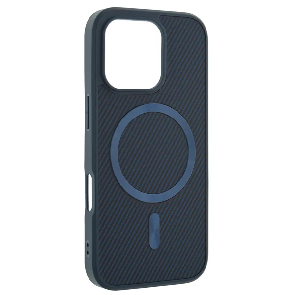 Shockproof case MagSF Carbon for iPhone 16 Pro Max, Dark blue 1